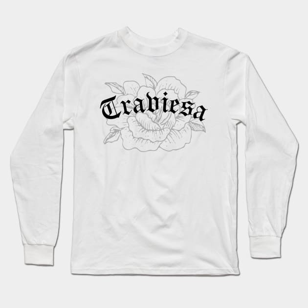 Traviesa - flower design Long Sleeve T-Shirt by verde